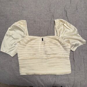Express Cream Puff Sleeve Top